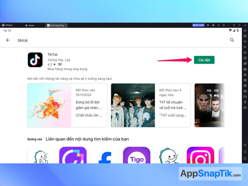 Cómo tomar fotos en TikTok usando una computadora con un emulador