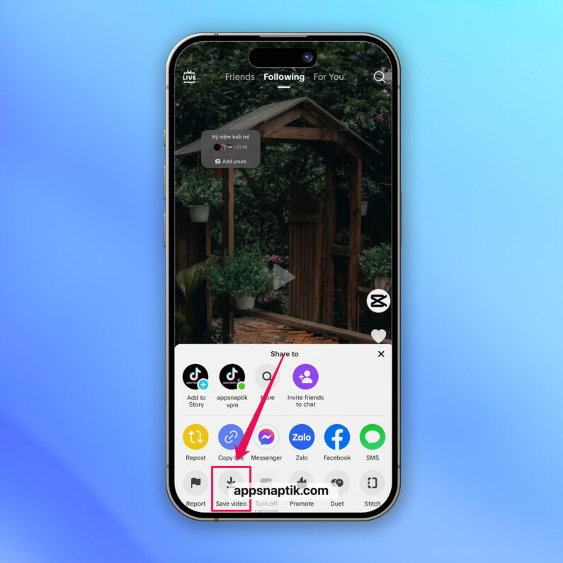 วิธีลบข้อความ tiktok บนวิดีโอที่ดาวน์โหลดด้วยแอปพลิเคชัน Video Eraser
