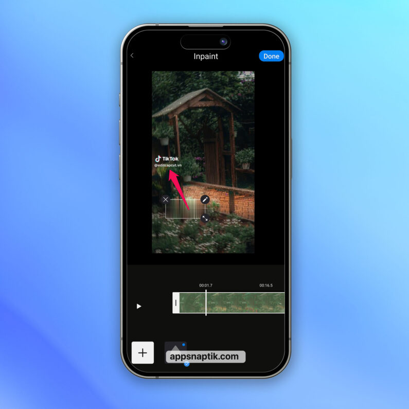 วิธีลบตัวอักษร tiktok ออกจากวิดีโอที่ดาวน์โหลดด้วยแอปพลิเคชัน Video Eraser